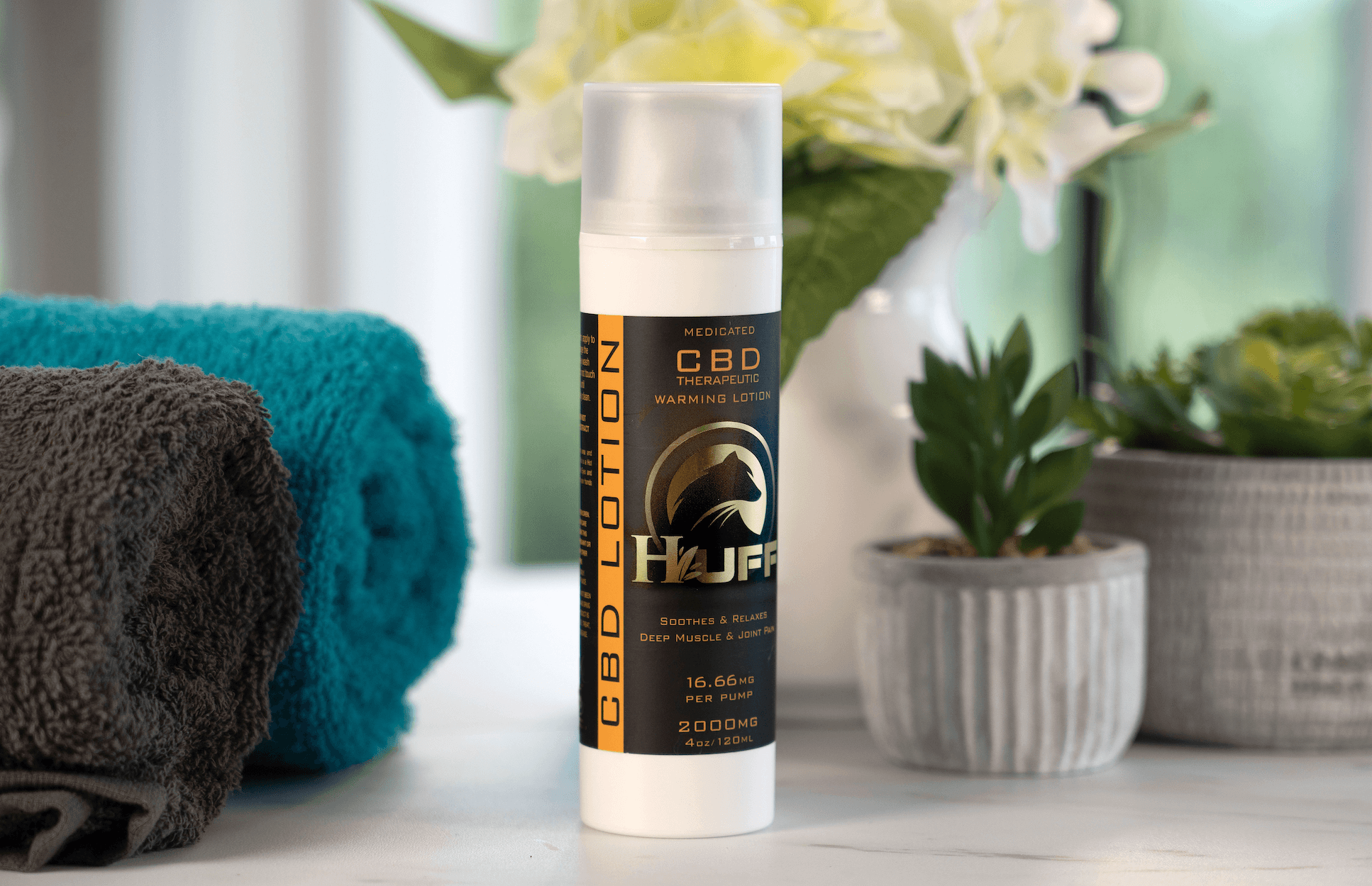 Huff Hemp | Heating CBD Pump Lotion 2000MG - HUFF HEMP